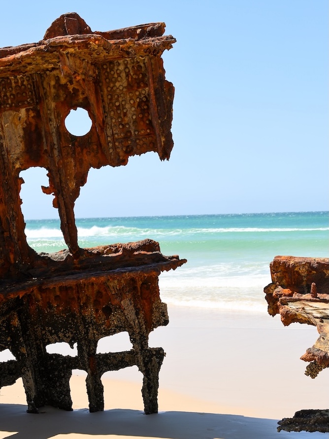 K'gari (Fraser Island), Australien, Detailaufnahme S.S. Maheno