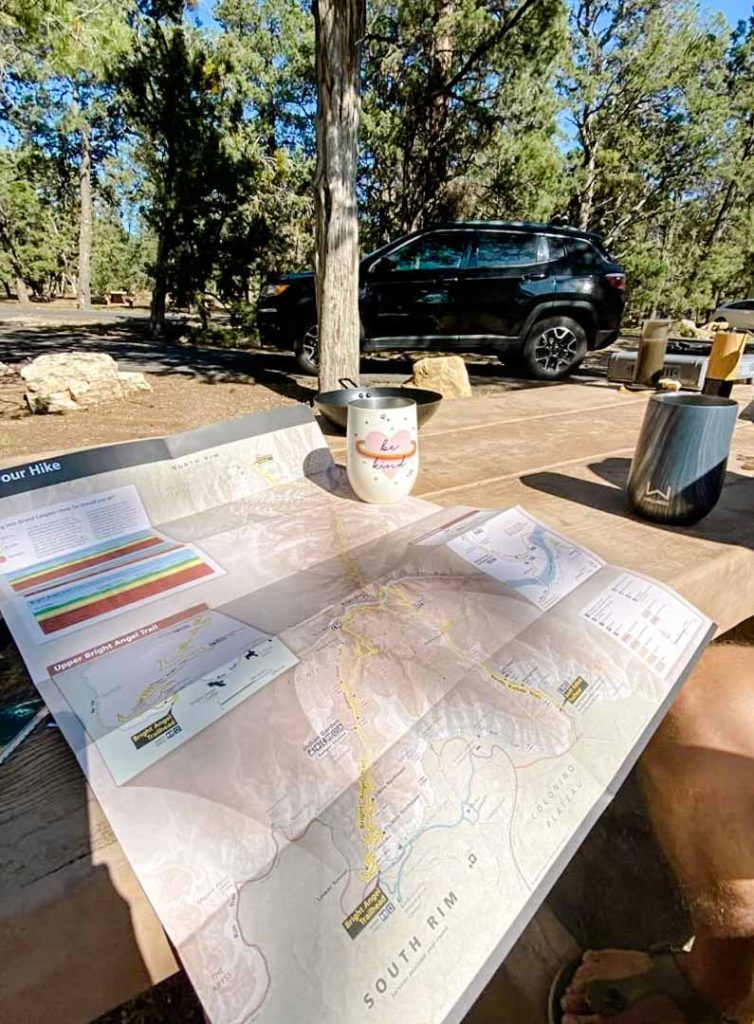 Karte vom Visitor Center des Grand Canyon Nationalpark USA