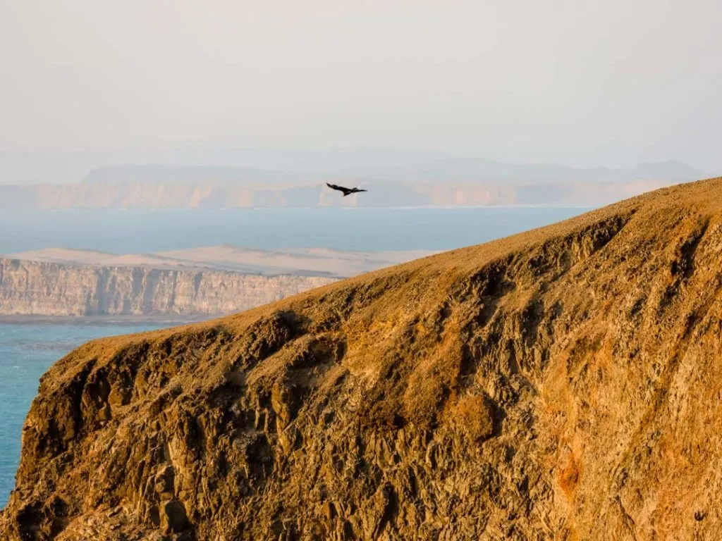 Peru_Paracas_Felsen im Sonnenuntergang
