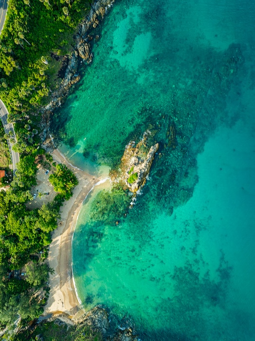 phuket thailand drohnenaufnahme vom yanui beach Phuket, Thailand, Drohnenaufnahme vom Yanui Beach