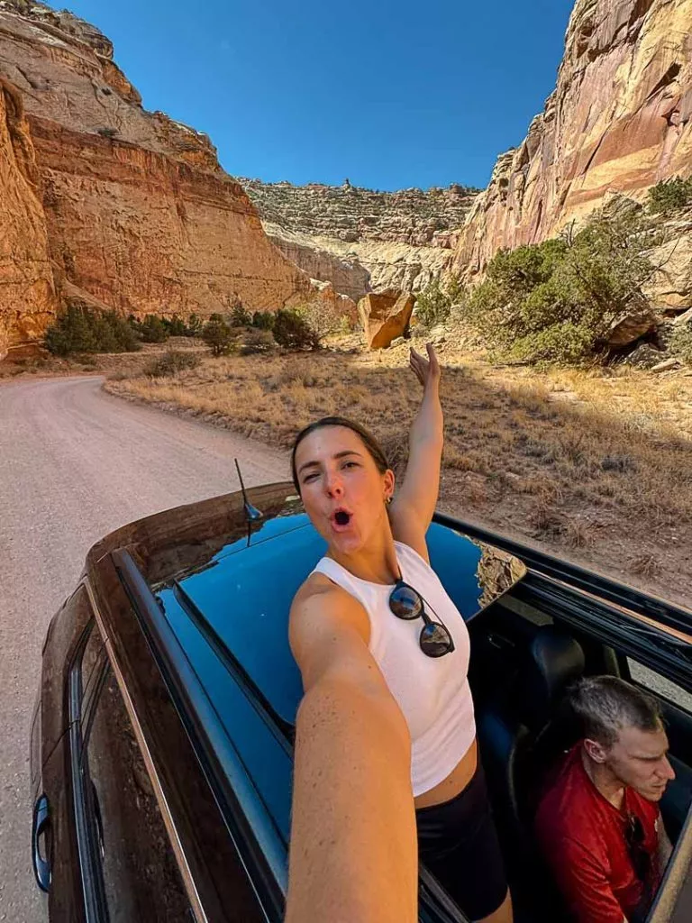 Schotterstraßen im Capitol Reef Nationalpark