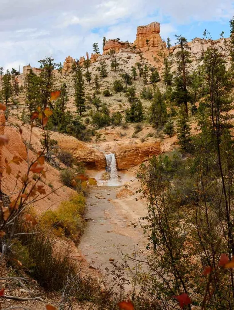 Wasserfall bei Mossy Cave Trail, Utah