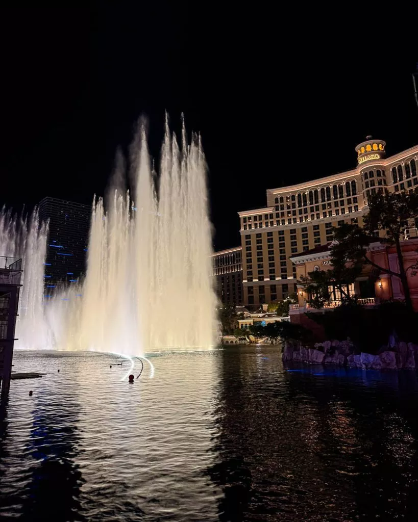 Wasserfontänen-Show bei Bellagio
