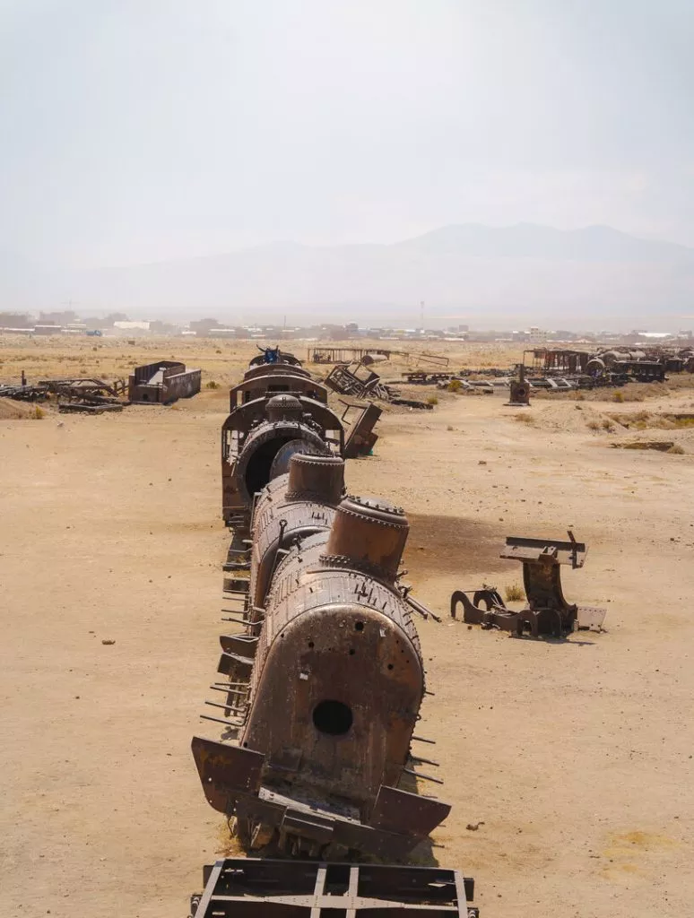 Bolivien Uyuni Zugfriedhof am ersten Tag Bolivien_Uyuni_Zugfriedhof am ersten Tag