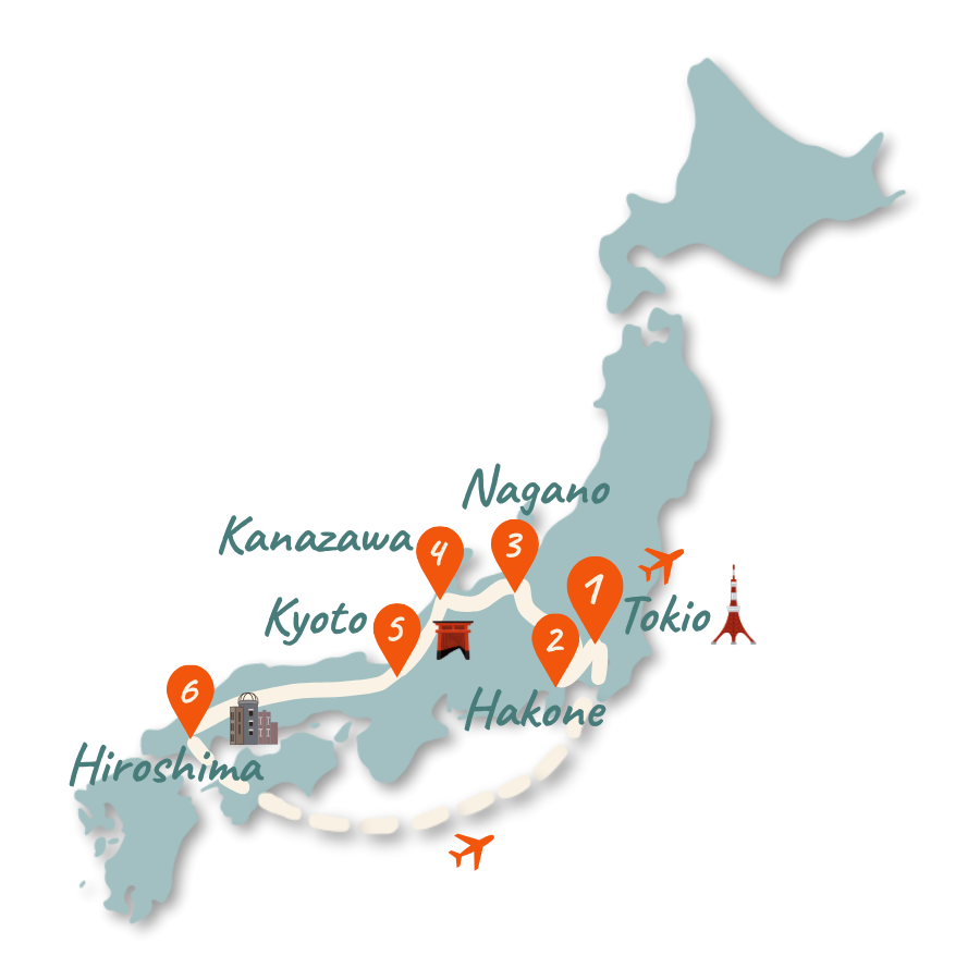 Japan Laenderkarte 2 Wochen Sidebar