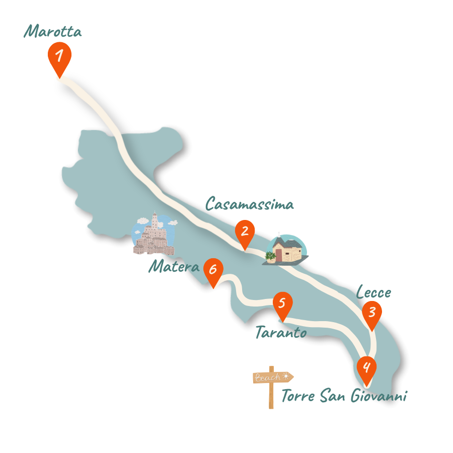 NEU Apulien Route 2 Wochen Karte 01