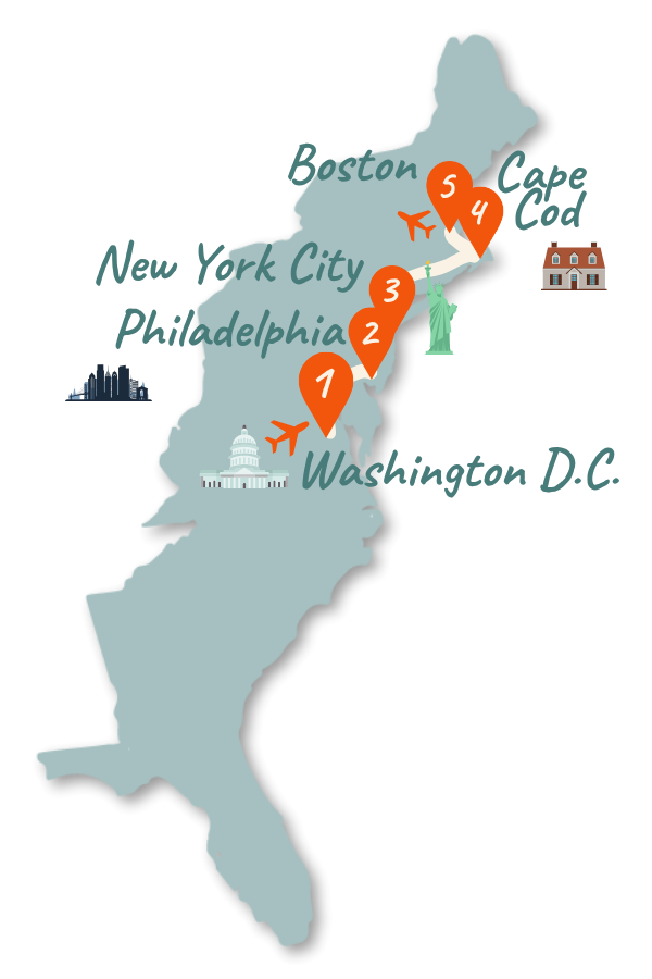 USA-Ostküste_Route_2-Wochen_Karte_Sidebar
