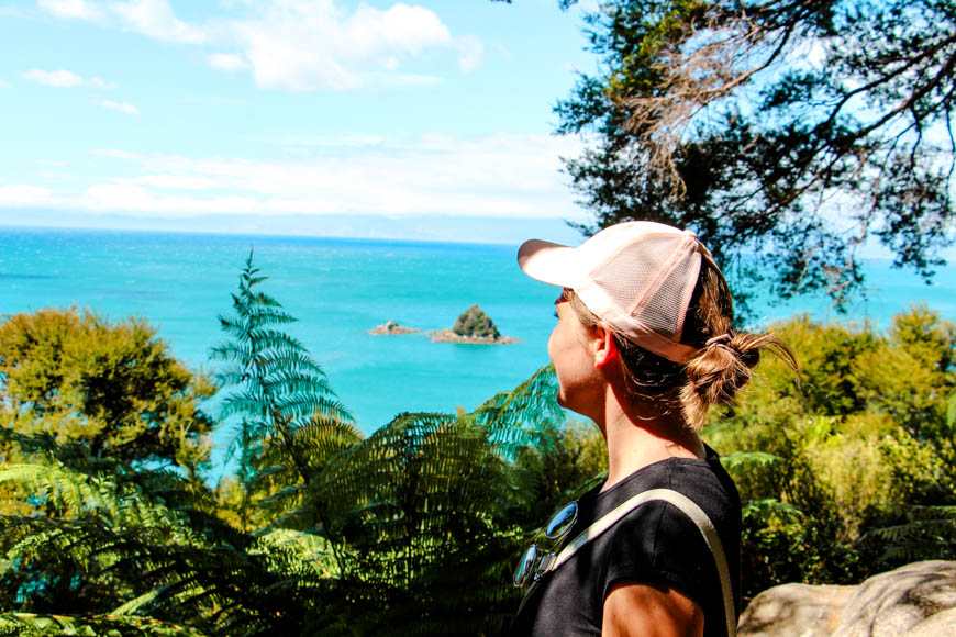 abel tasman nationalpark neuseeland aussicht vom coast track Abel Tasman Nationalpark, Neuseeland, Aussicht vom Coast Track