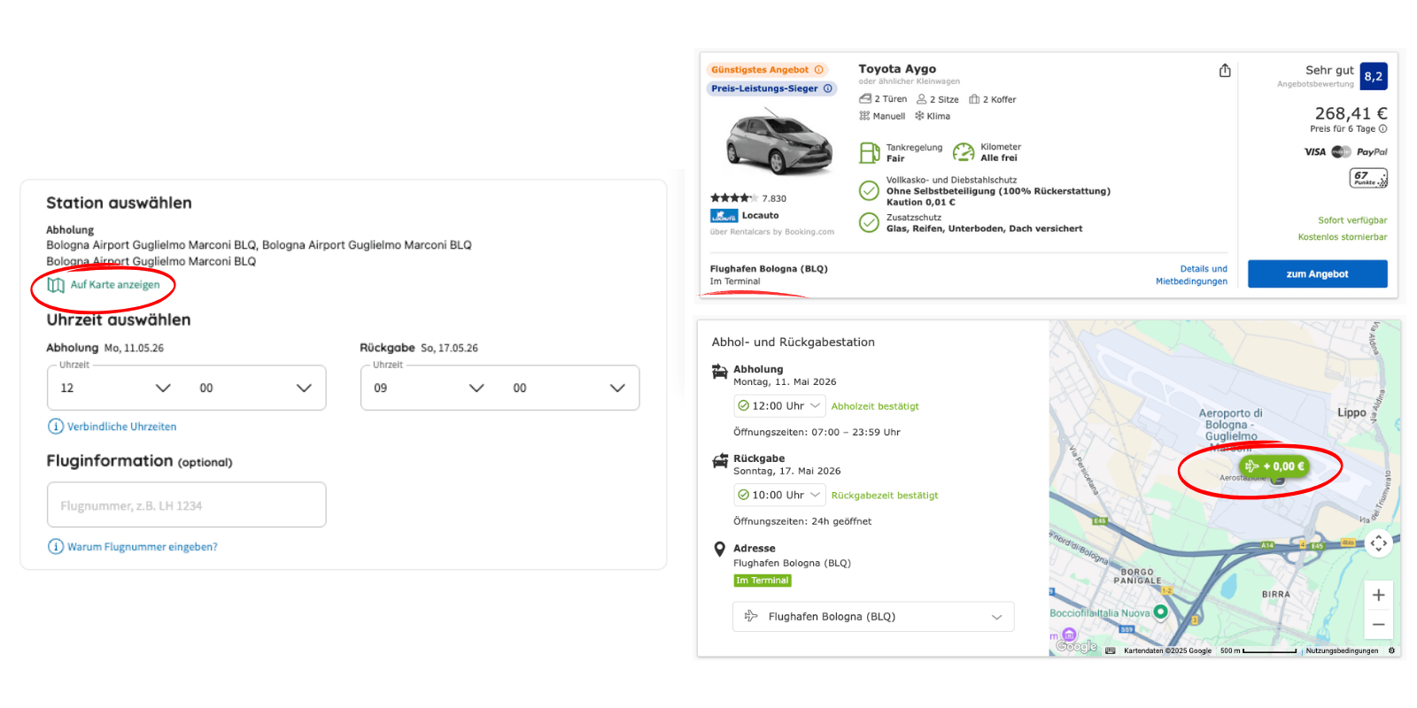 Abholort Mietwagen Italien Tipps