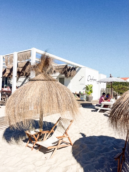 Coimbra, Portugal, Restaurant am Strand