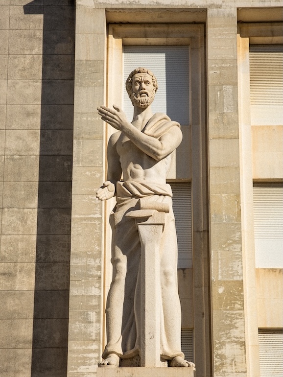 Coimbra, Portugal, Universidade de Coimbra, Universität, Statue