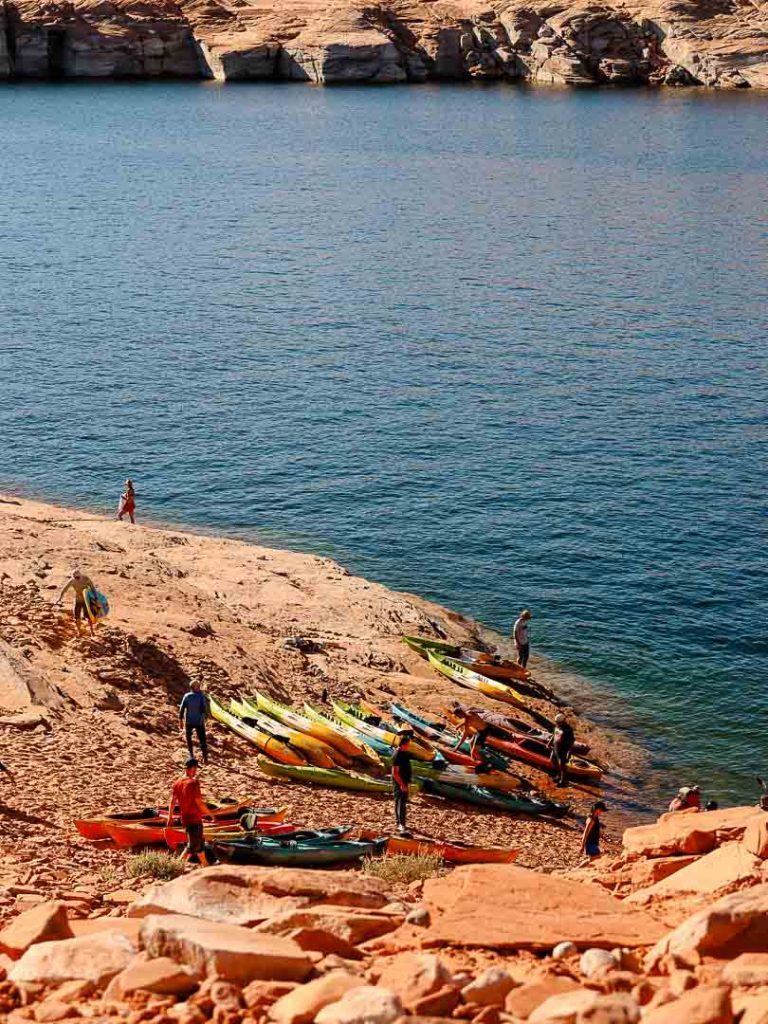Einstiegstelle mit dem Kajak
