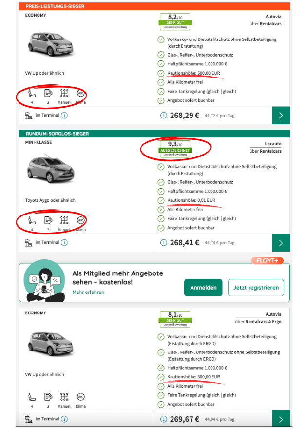 Erfahrung beim Mietwagen in Italien mit billiger-mietwagen.de