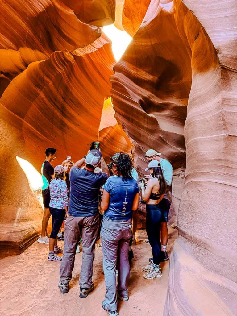 Große Gruppen im Lower Antelope Canyon