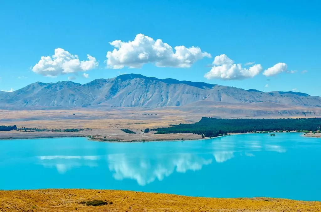 Lake Tekapo, Neuseeland, Aussicht auf Lake Tekapo
