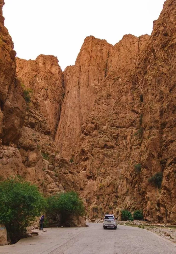 Marokko_Mietwagen_Straße durch die Todra-Schlucht