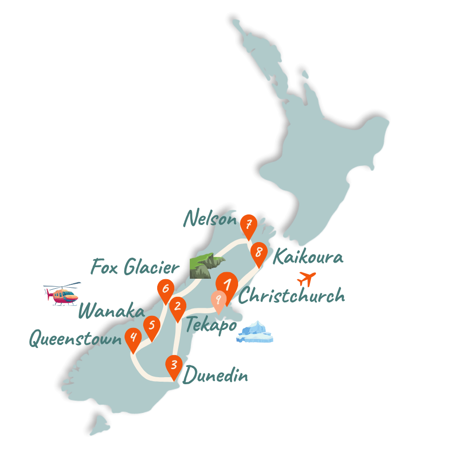 Neuseeland Laenderkarte 2 Wochen NEU 01