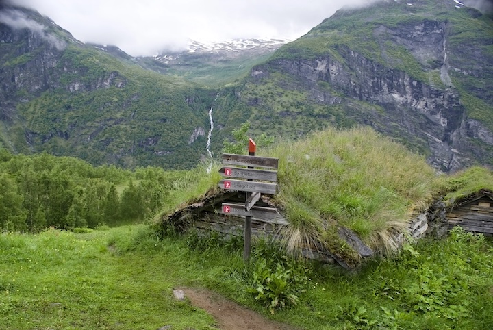 geiranger norwegen skagefla berghuetten wanderung Geiranger, Norwegen, Skageflå Berghütten Wanderung