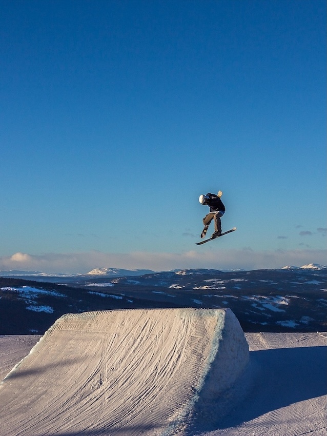 Lillehammer, Norwegen, Wintersport im Schnee