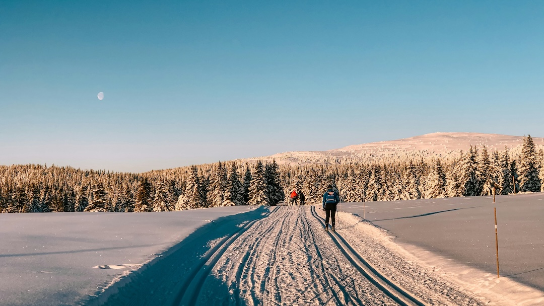 Lillehammer, Norwegen, Wintersport in der Natur
