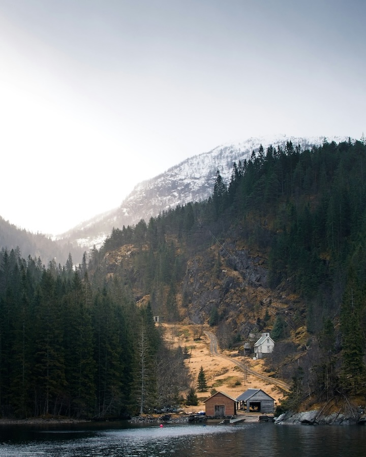 norwegen bergen haeuser am fjord Norwegen, Bergen, Häuser am Fjord