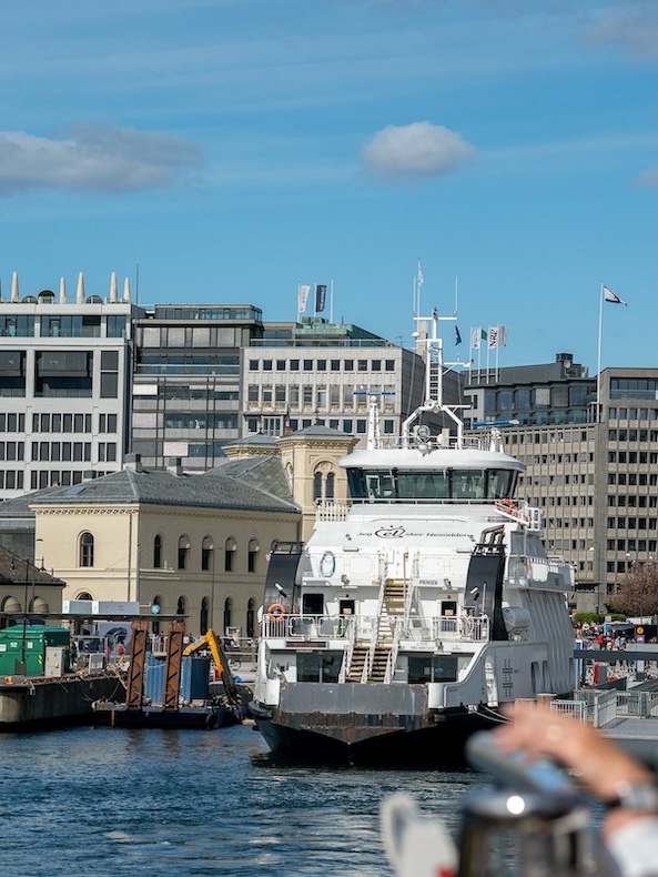 Norwegen, Oslo, Boot im Hafen