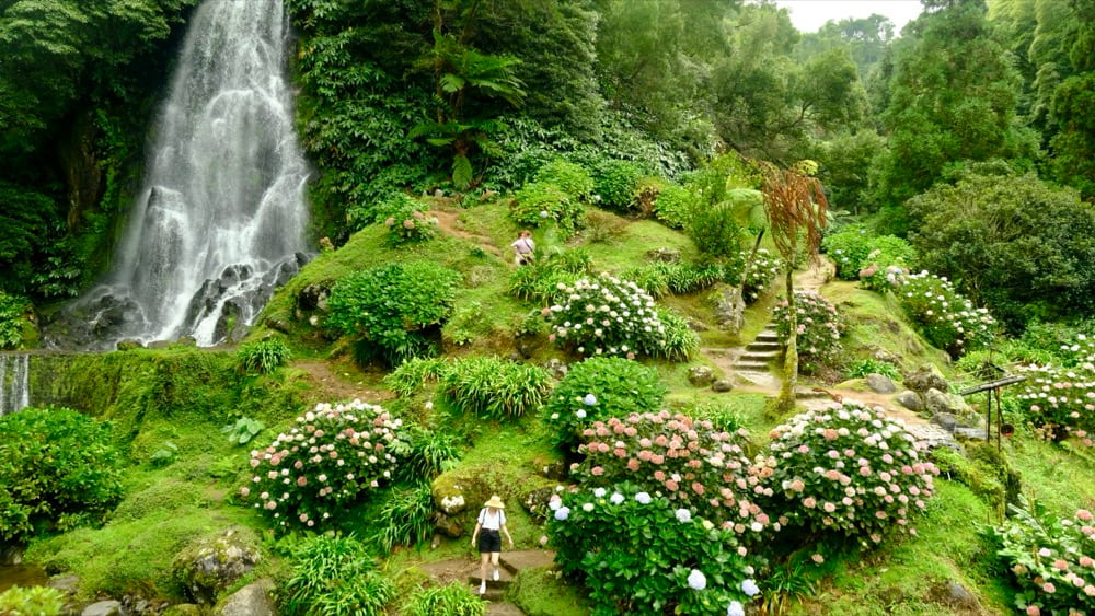 Parque Natural da Ribeira dos Caldeirões, Sao Miguel Azoren Portugal