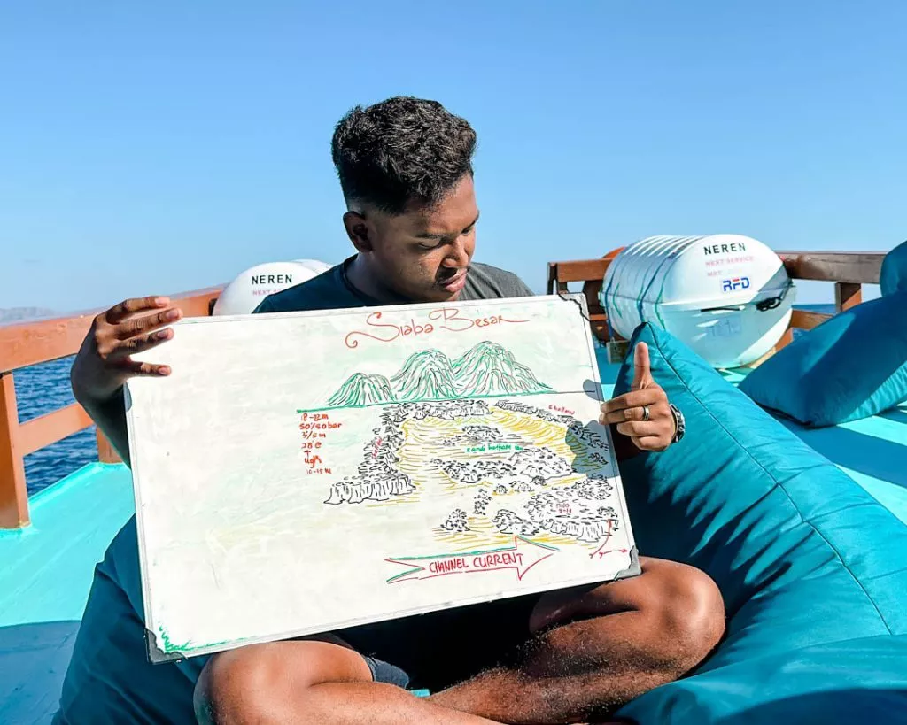 Tauchen im Komodo Nationalpark, Briefing
