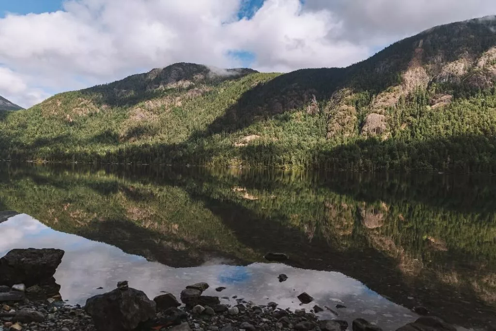 Kanada 484 Sproat Lake Wasserspiegelung Vancouver Island Kanada