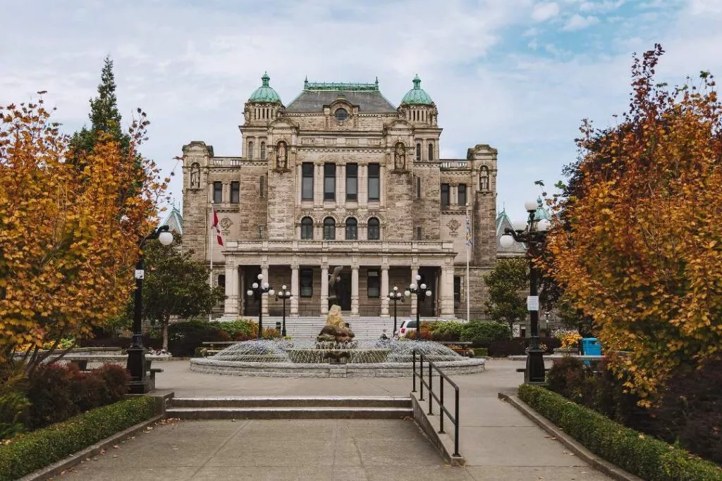 legislative assembly of british columbia rueckseite vancouver island kanada Legislative Assembly of British Columbia Rückseite Vancouver Island Kanada