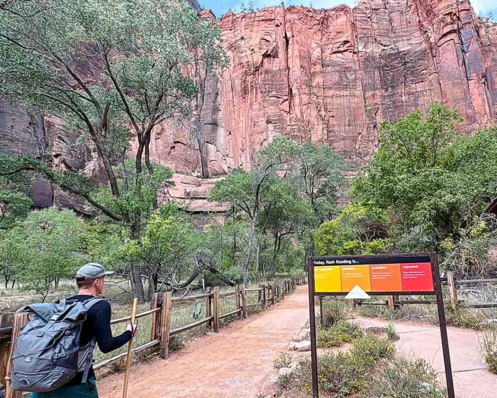 start riverside walk zion nationalpark Start Riverside Walk, Zion Nationalpark