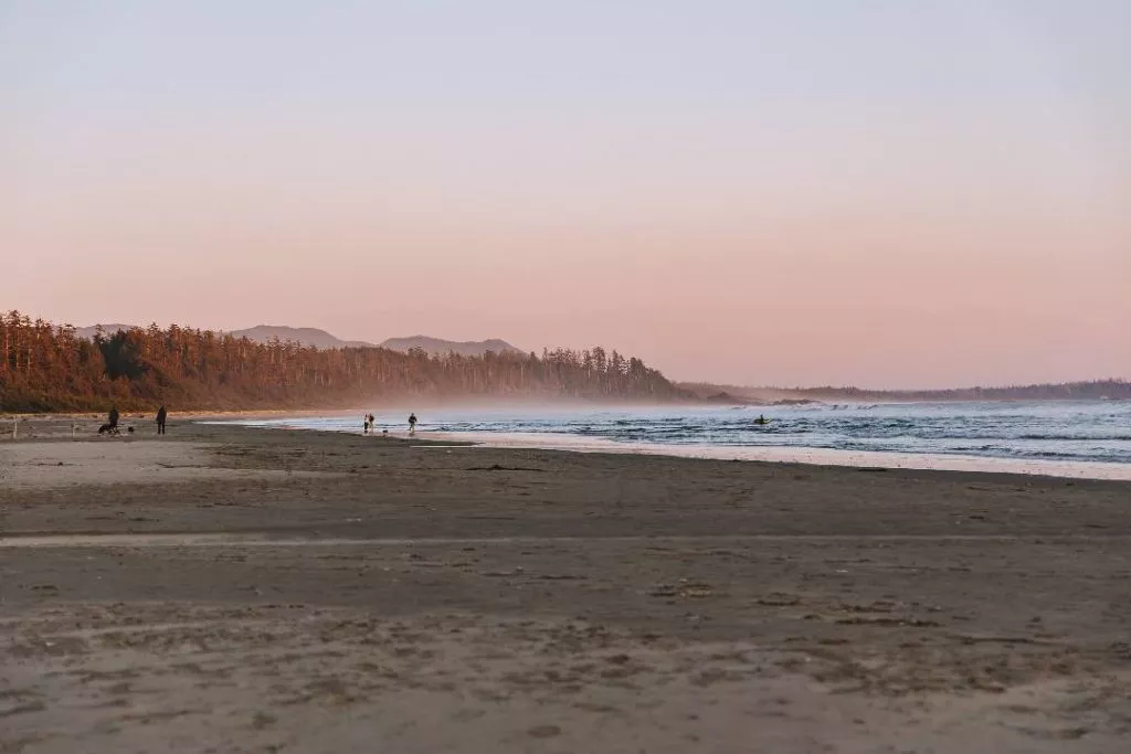 wickaninnish beach sonnenuntergang vancouver island kanada Wickaninnish Beach Sonnenuntergang Vancouver Island Kanada