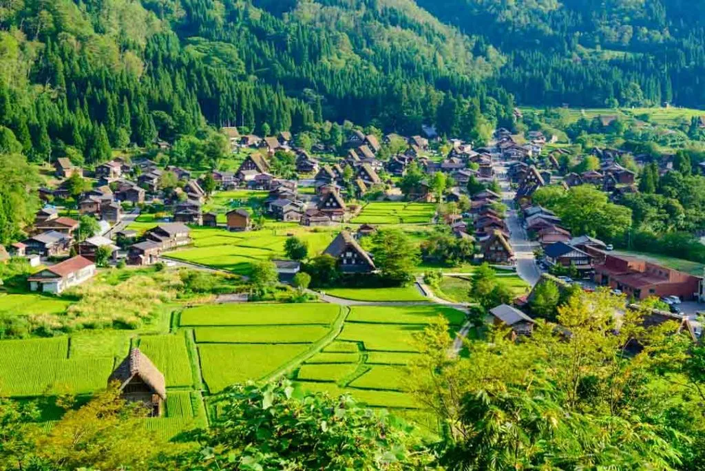 ausblick auf shirakawa go Japan Ausblick auf Shirakawa-go