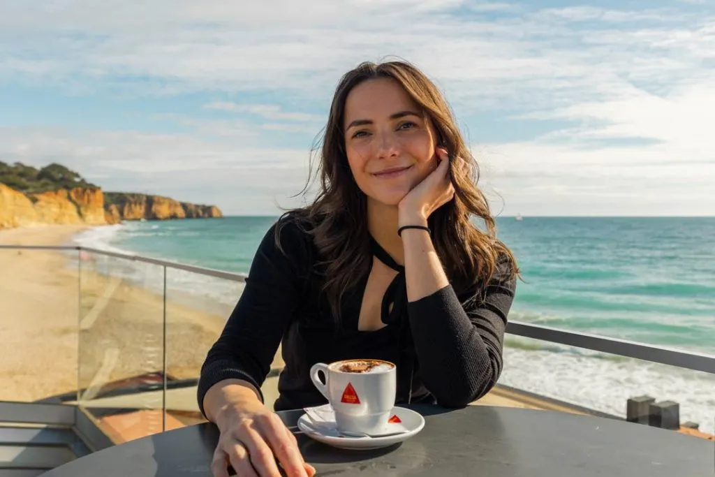 kaffee im o antonio am porto mos strand lagos portugal Kaffee im O António am Porto Mos Strand, Lagos Portugal