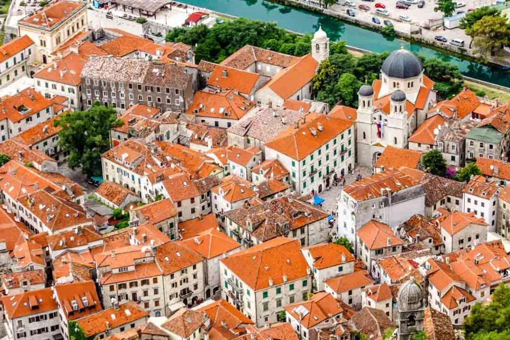 montenegro kotor altstadt von oben Montenegro Kotor Altstadt von oben