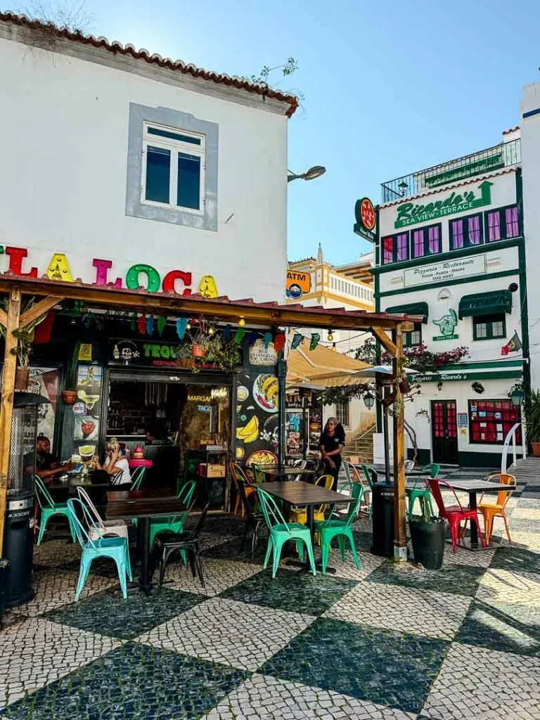 suesses cafe in der altstadt von albufeira algarve rundreise süßes Café in der Altstadt von Albufeira, Algarve Rundreise