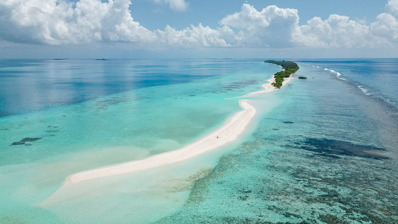 Malediven Dhigurah Einheimische Insel