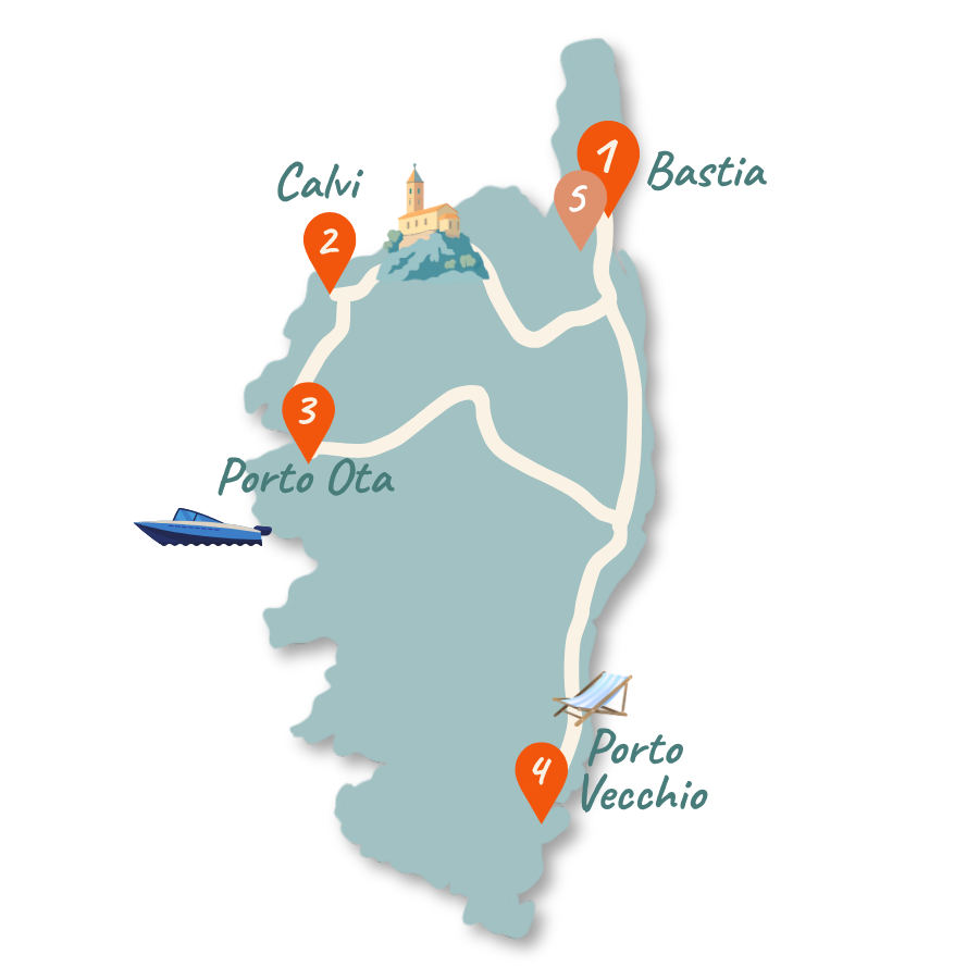 korsika roadtrip 7 tage karte 01