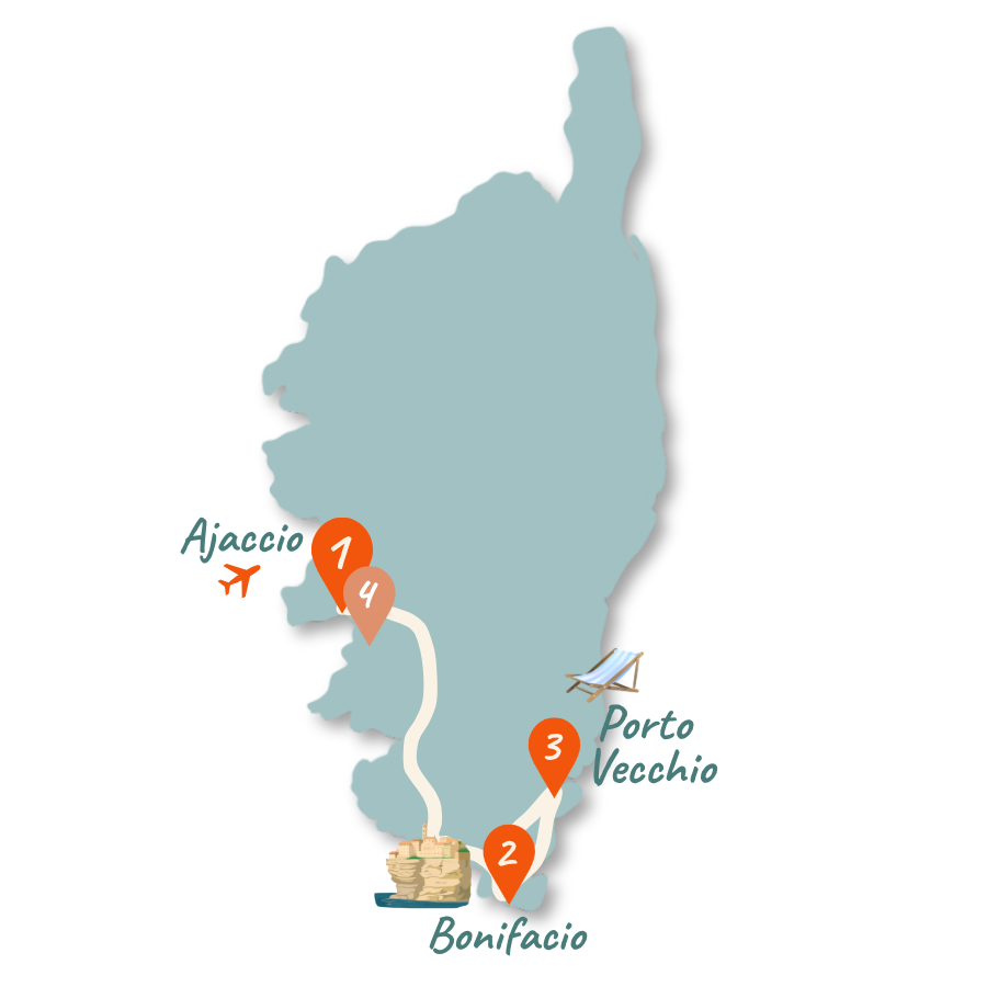 korsika roadtrip 7 tage karte sueden 01 neu