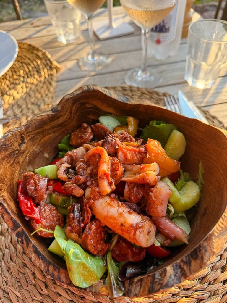 oktopus salat im le palmier porto restauranttipp Oktopus-Salat im Le Palmier, Porto Ota Restauranttipp