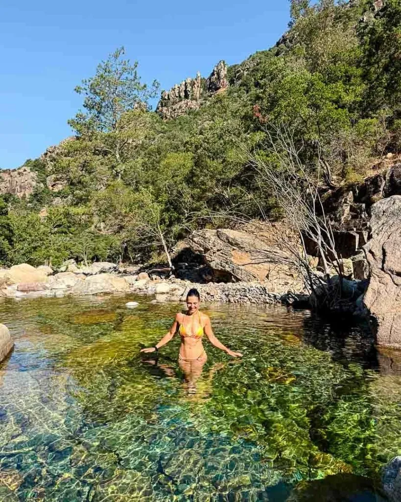 korsika corte restorica 5 von 173 neu Baden in den Gumpen bei Brücke, Wanderung bei Porto Ota Korsika
