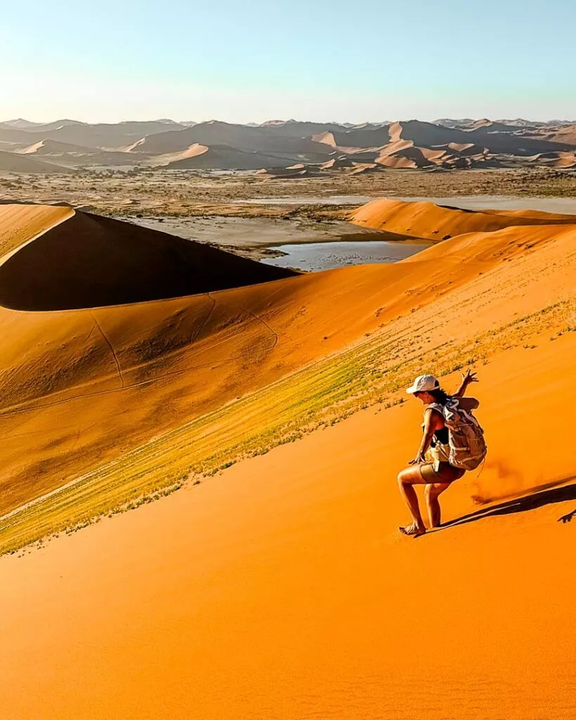 big daddy duene runterlaufen ist ein highlight in namibia