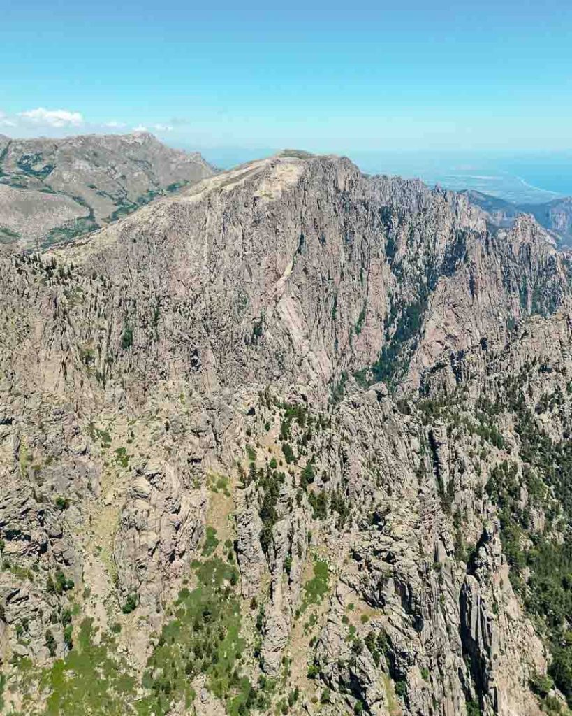korsika zonza Bavella Gebirge Korsika mit der Drohne