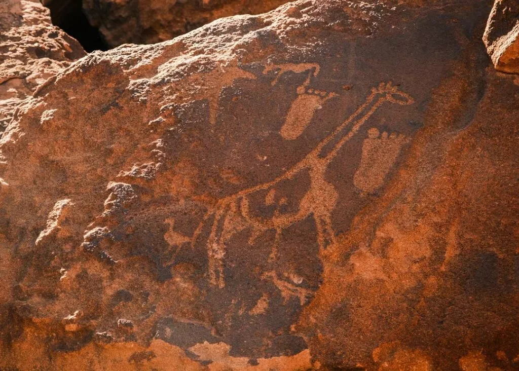 twyfelfontein felsmalerei im damaraland in namibia