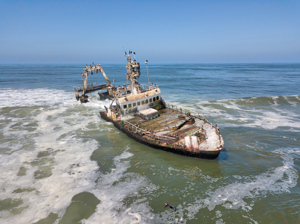 Ship Wreck Along The Skeleton Coast In Western Namibia Taken In January 2018